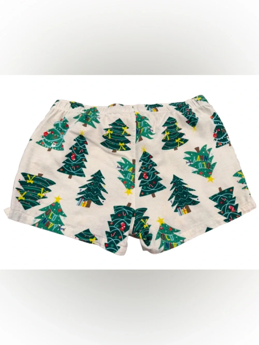Old Navy Women’s Lounge Shorts with Green Christmas Tree Print Size Large Tall